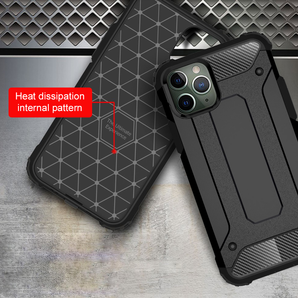 Military Defender Tough Shockproof Case for Apple iPhone 11 Pro - Black